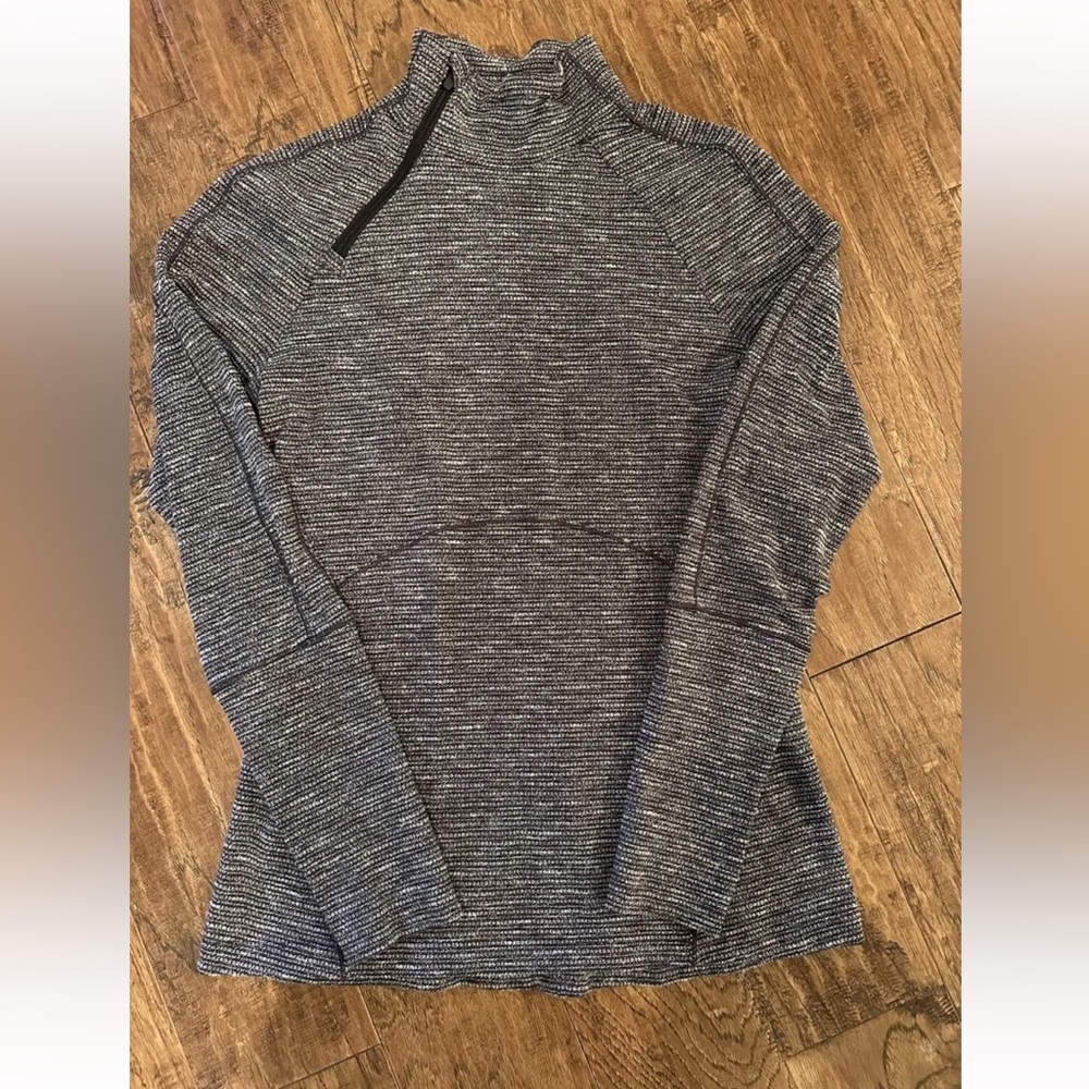Lululemon Women’s Mockneck Quarter Zip Heathered Black Size 6